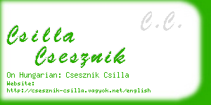 csilla csesznik business card